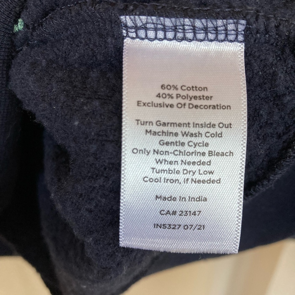 Talbots Embroidered Snowflake Mockneck Navy Sweatshirt (Size‎ XS) - Picture 7 of 8